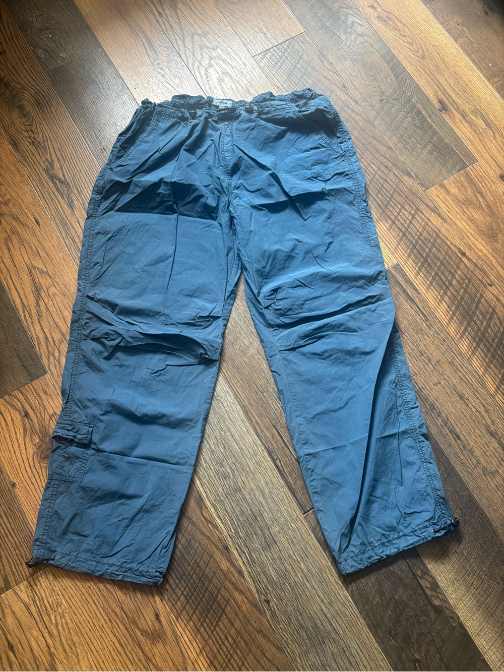 Garage Paxton Parachute Pant Blue Wide-Leg Casual Women’s Track Pant Y2K Size XL - Picture 4 of 8